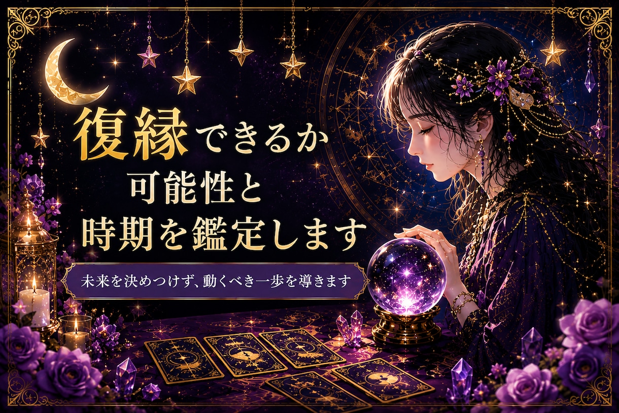 復縁できるか可能性と時期を鑑定します 未来を決めつけず、動くべき一歩を導きます イメージ1