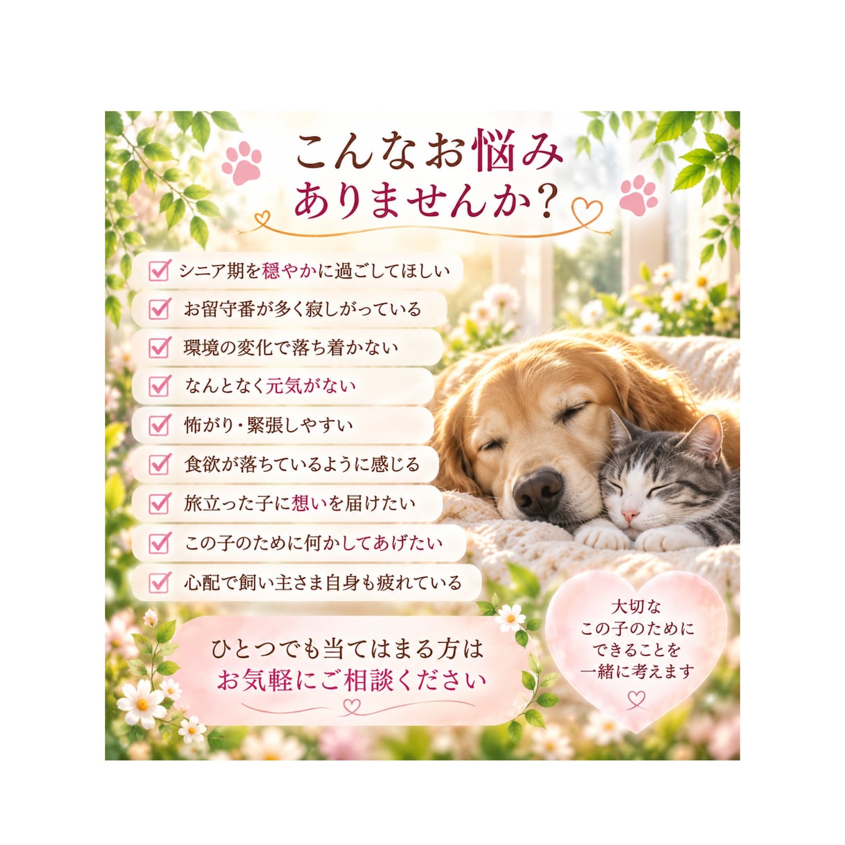 大切な愛犬・愛猫・小動物へ遠隔ヒーリングを届けます 飼い主さまの「何かしてあげたい」に寄り添います イメージ3