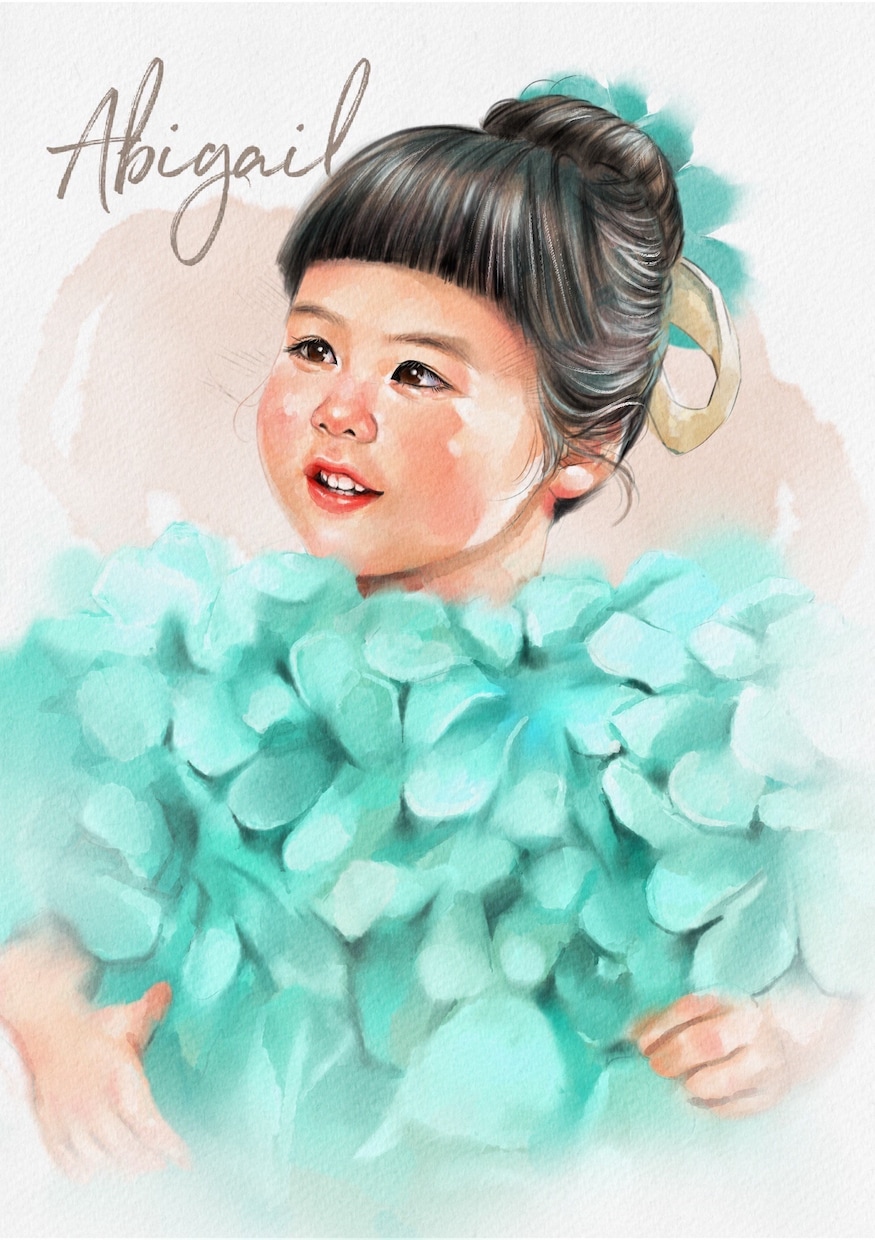 写真をもとに鮮やかなデジタル水彩似顔絵を描きます 【お1人様から】素敵な写真を鮮やかな作品に仕上げます✨ イメージ1