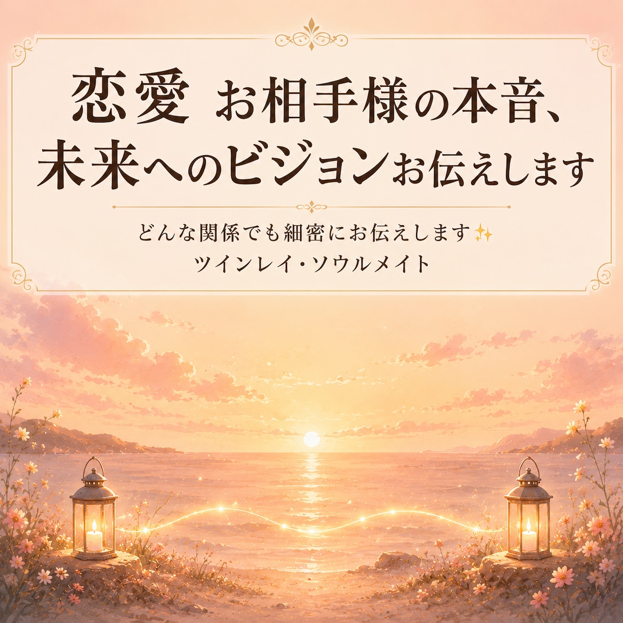 恋愛占い◎相手の本音、未来へのビジョンお伝えします どんな関係でも細密にお伝えします✨ツインレイ・ソウルメイト イメージ1