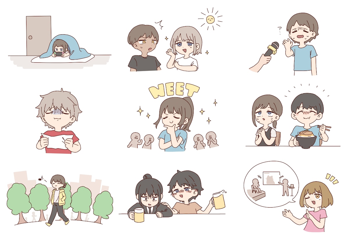 商用・個人用可！オリジナルLINEスタンプ作ります プレゼント・ギフトにも◎届いて嬉しいスタンプを目指します イメージ2