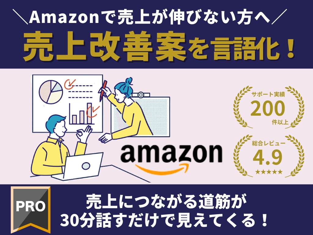 Amazon売上が伸びない理由30分で言語化します 構造の見直しで売上アップを目指す！Amazon専任コンサル イメージ1