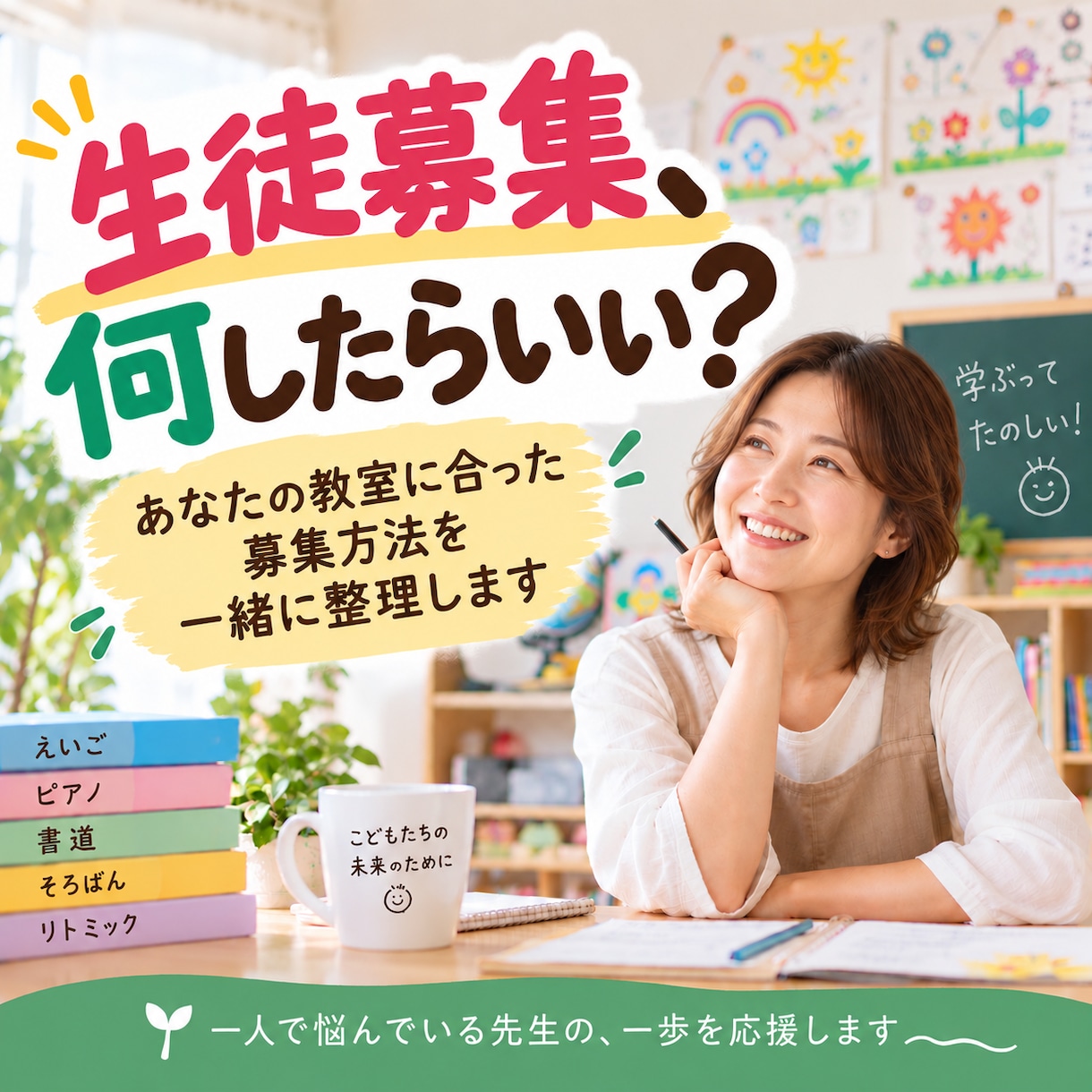 あなたの教室にあった生徒募集を一緒に考えます 教室の魅力を整理して生徒募集を形にします イメージ1