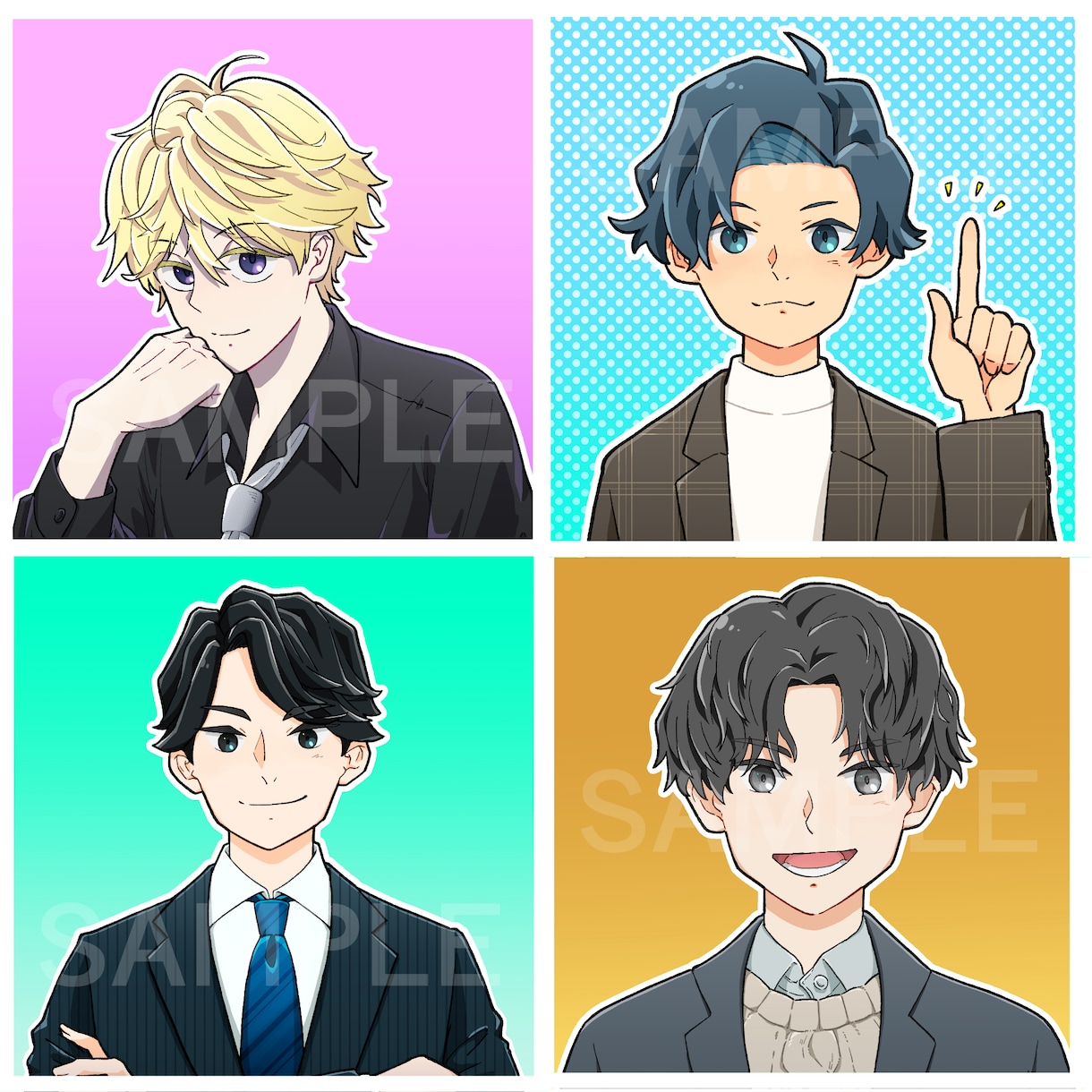 SNSで使えるカッコいい個性のあるイラスト描きます 人とは違うPOPでカッコいいデザインで目を引くアイコンを！ イメージ8