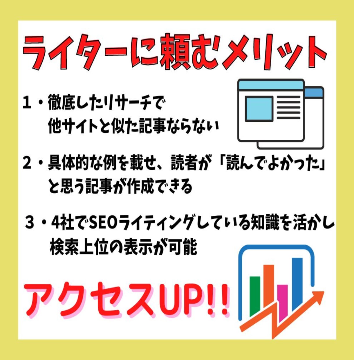 ブログ・メディア記事のSEO対策記事執筆します キーワード選定 画像 WordPress込みで追加料金なし！ イメージ2