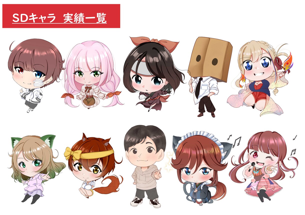Vtuberキャラデザ～モデリング全て作ります キャラデザ・Live2Dモデル・ロゴ・ SDキャラ 全部込！ イメージ4