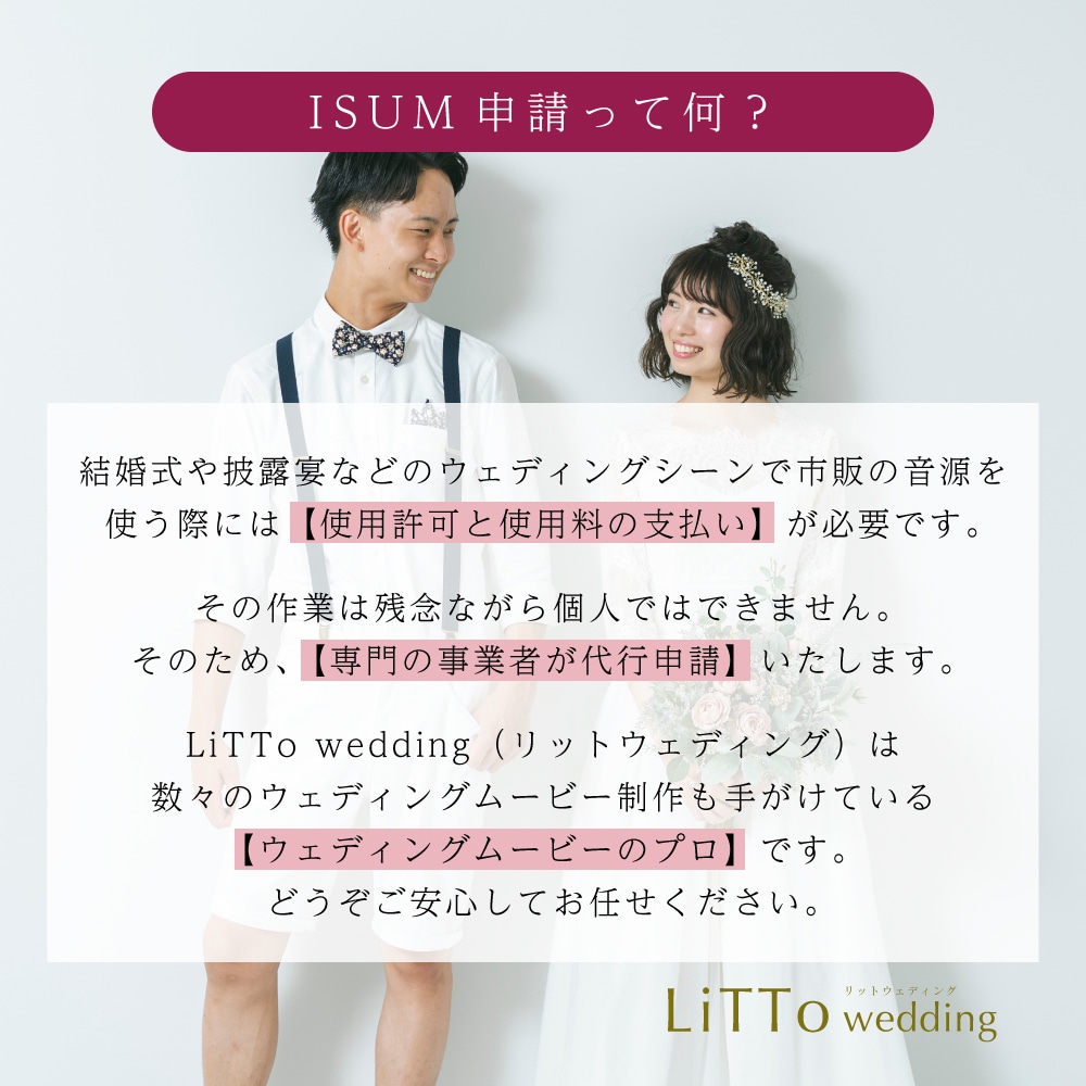 ISUM（アイサム）申請代行いたします ３曲以上の同時申請でお値引き！ イメージ5