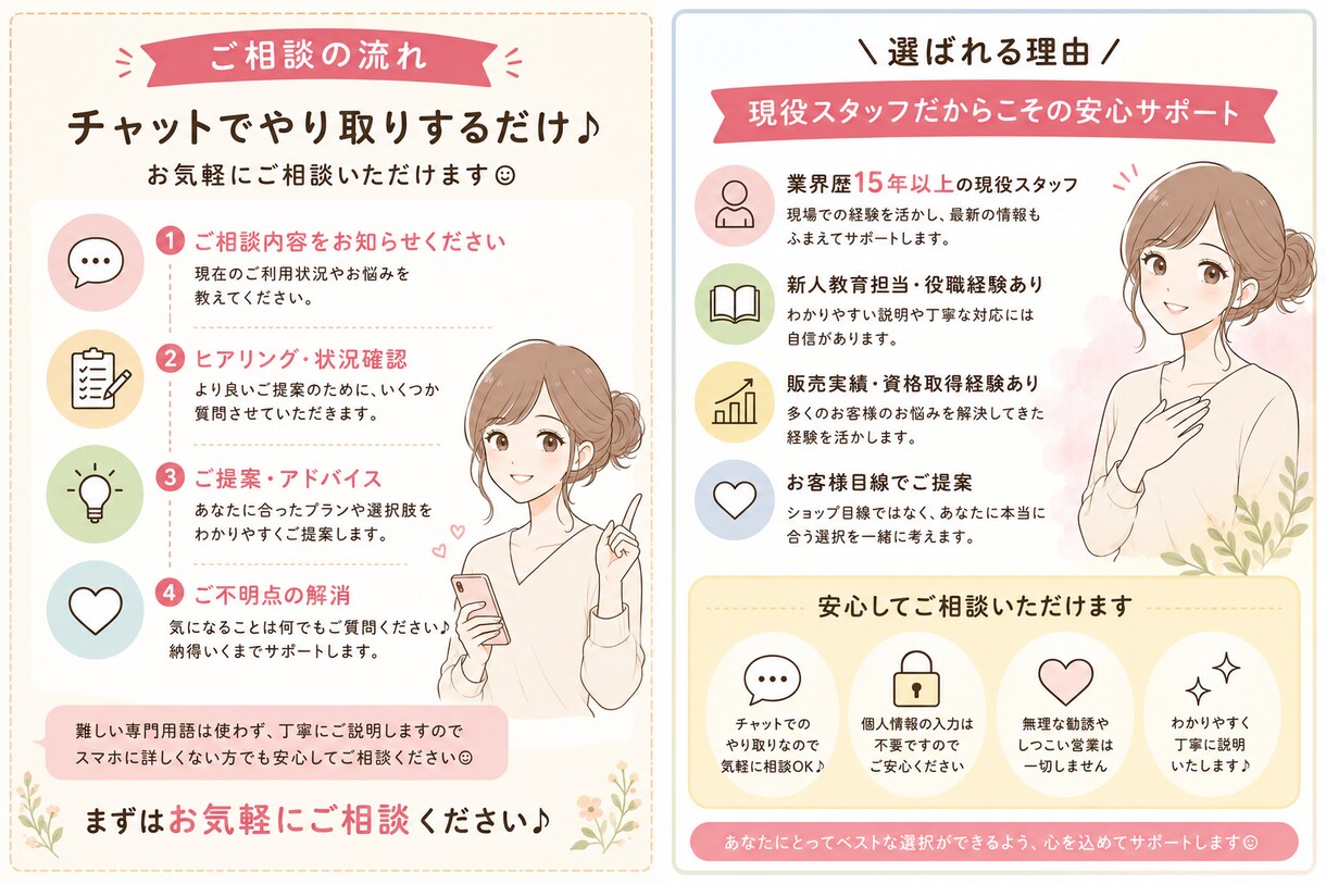 現役携帯販売スタッフがスマホ相談に乗ります ショップで聞きづらいこともお気軽にご相談ください☺️ イメージ3