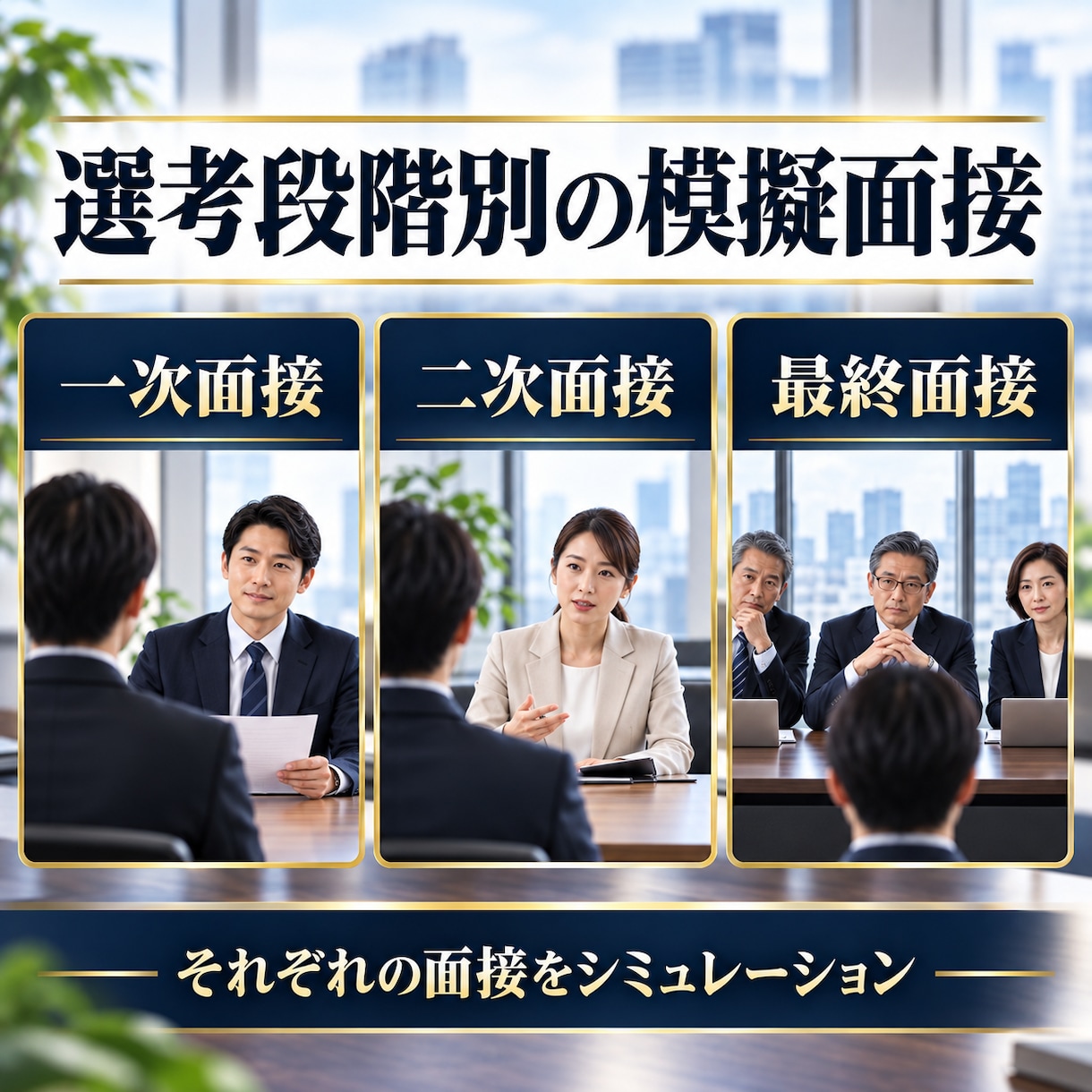 大手総合商社の中途採用の模擬面接をします 三大総合商社のうち二社で去年内定した現役商社社員が模擬面接 イメージ3