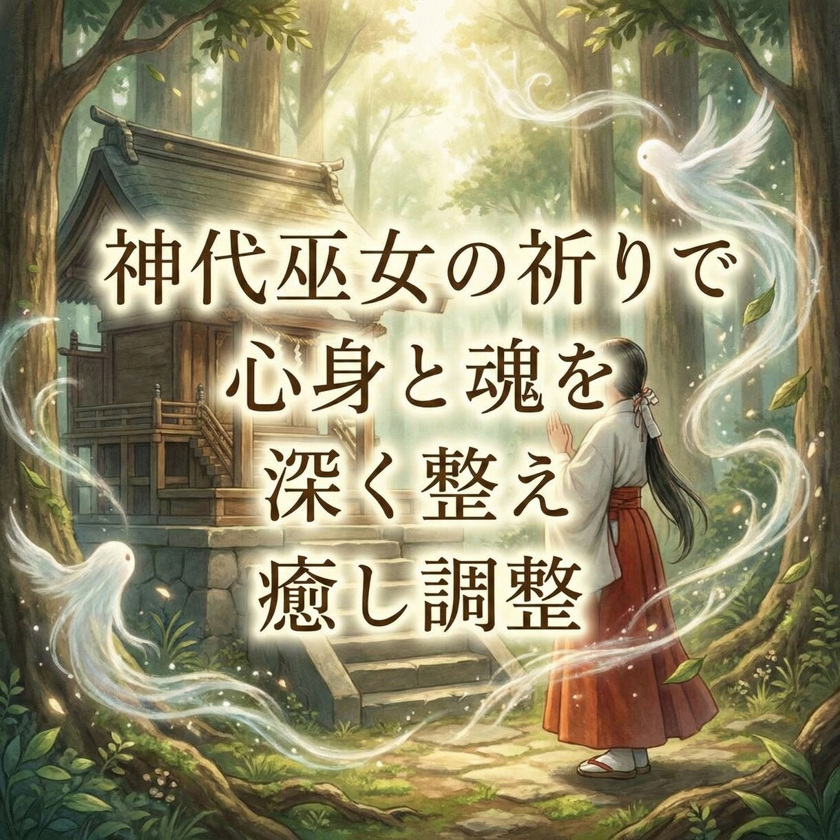 神代巫女の祈りで心身と魂を深く整え癒し調整します 祈りを通して乱れた心身と魂の巡りを静かに整えます イメージ2
