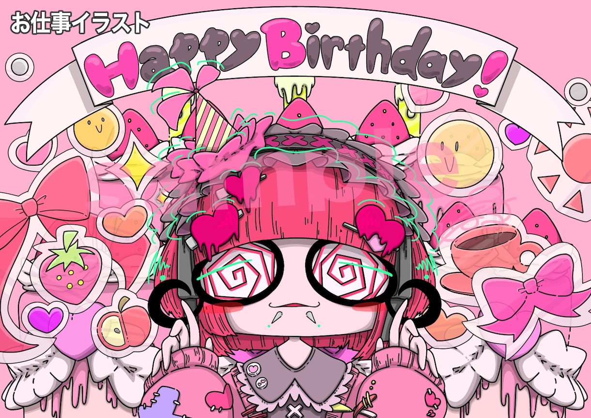 ポップなカートゥーン風イラスト描きます あなたのキャラクターをポップでかわいい１枚イラストに！ イメージ9