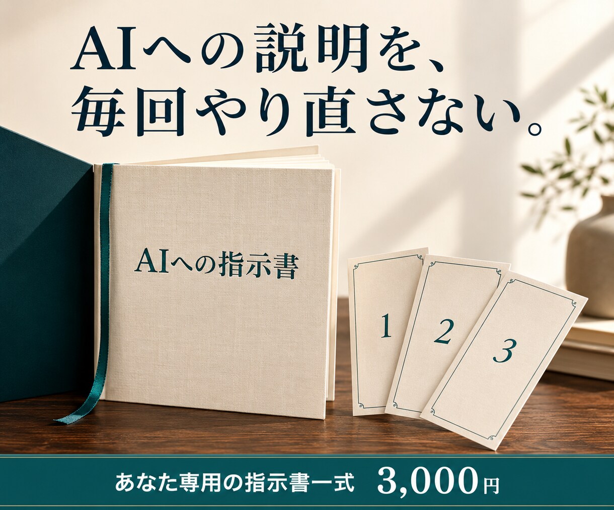 毎回AIに説明する作業を専用スキルにします AIへの説明を毎回やり直さない。あなた専用の指示書一式 イメージ1