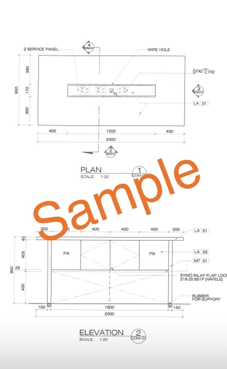 造作家具、インテリア、内装、建築図面が作成できます みなさんの手書きアイデアを、2DCADを使用して図面化します イメージ1