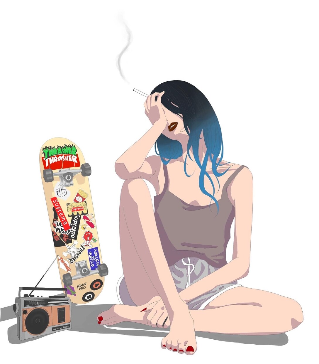 個性的/エモ/オシャレ/繊細なイラストお描きします アイコンイラスト/挿絵/似顔絵等 ご相談下さい♪ イメージ2