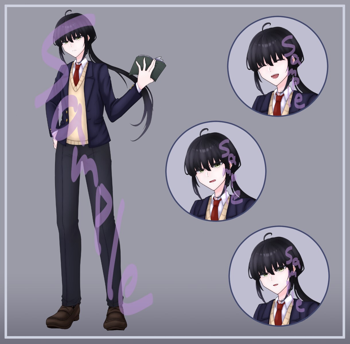 ご希望に沿った立ち絵イラストお描きします TRPG、配信、オリキャラの設定画などに！表情差分承ります！ イメージ5