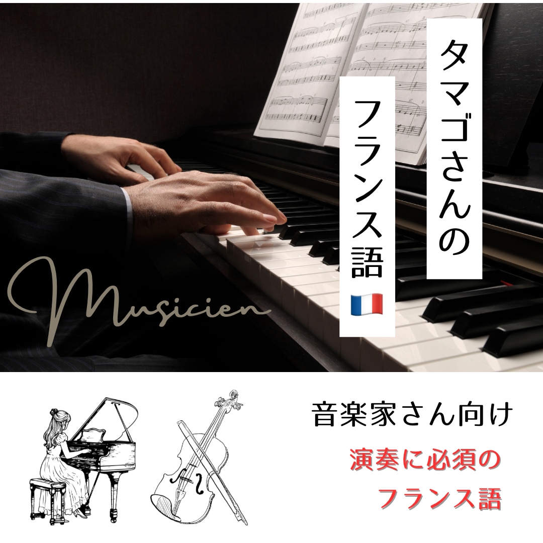 フランスで活躍する音楽家さん応援します 【音楽家さん向け】に必須のフランス語教えます！ イメージ1