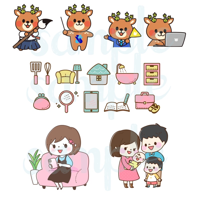 シンプルかわいいイラストお描きします SNSのアイコンやweb素材など、お気軽にご相談ください＾＾ イメージ6