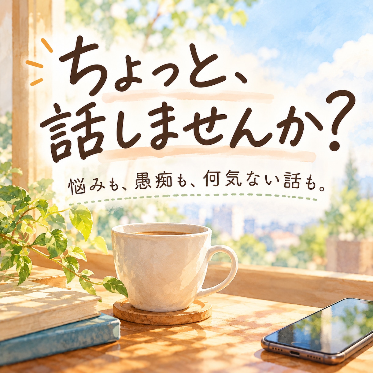 誰にも話せないことも、真剣にお聞きします 小さな悩みも、ただの雑談も。あなたのペースでどうぞ イメージ1