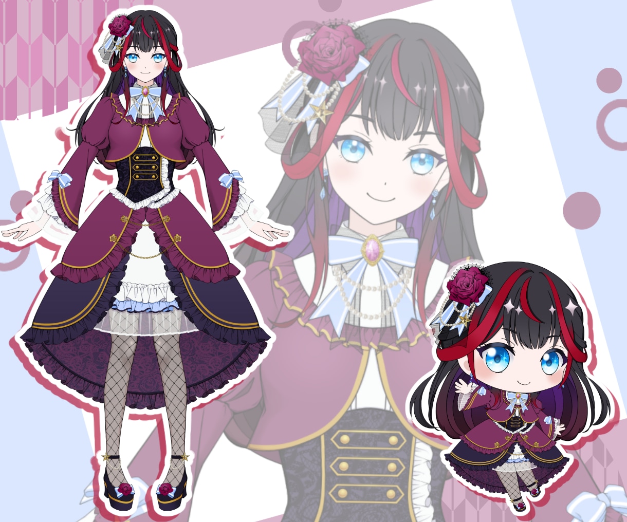 Vtuberデビュー！全工程制作します デザイン・パーツ分け・モデリング・ロゴ・ちびキャラ全部込!! イメージ6