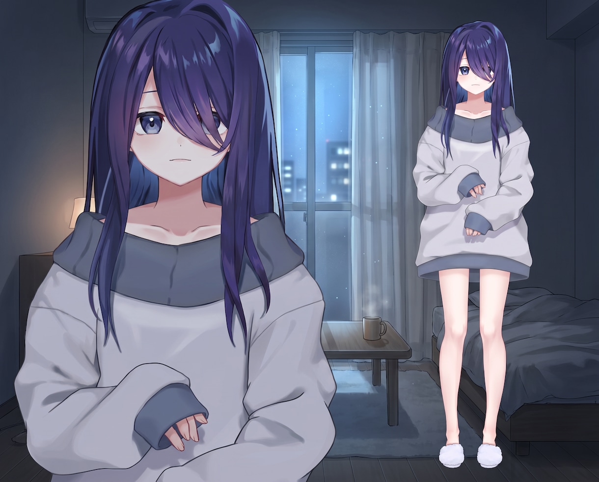 ふわふわ揺れる透明感【女の子Vtuber】承ります オプション：配信画面/背景/ネームロゴ/待機中/動画素材など イメージ9