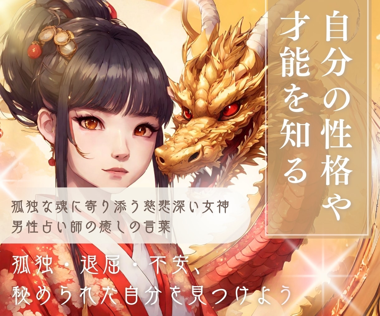 電話鑑定 “孤独、退屈、不安“ を解決します 孤独な魂に寄り添う、慈悲深い女神：男性占い師の癒しの言葉 イメージ1