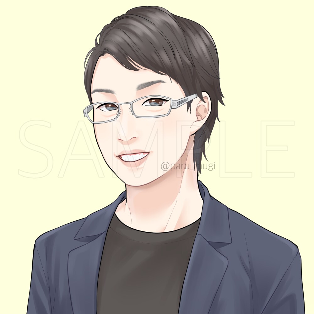お写真から◎アニメ調の似顔絵を描きます リアルすぎず清潔感のある似顔絵☺︎アイコンやブログ記事に⭐︎ イメージ9