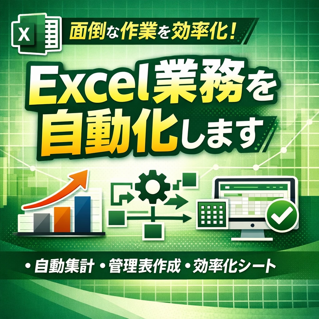 Excelによる業務サポートします Excelの業務自動化・管理表等のツール作ります！ イメージ1