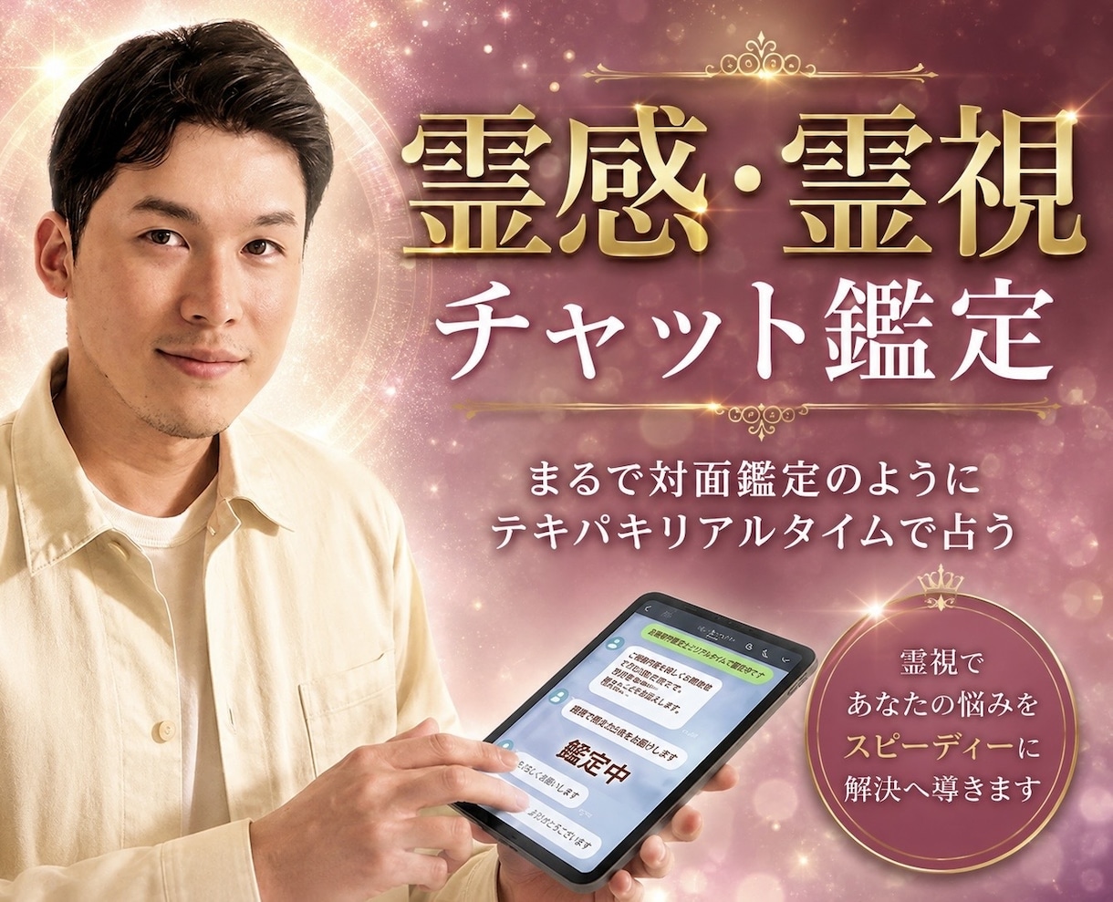霊感・霊視♢３０分間チャット形式で占います 霊視であなたの疑問に即答します  待たずにその場でスッキリ！ イメージ1