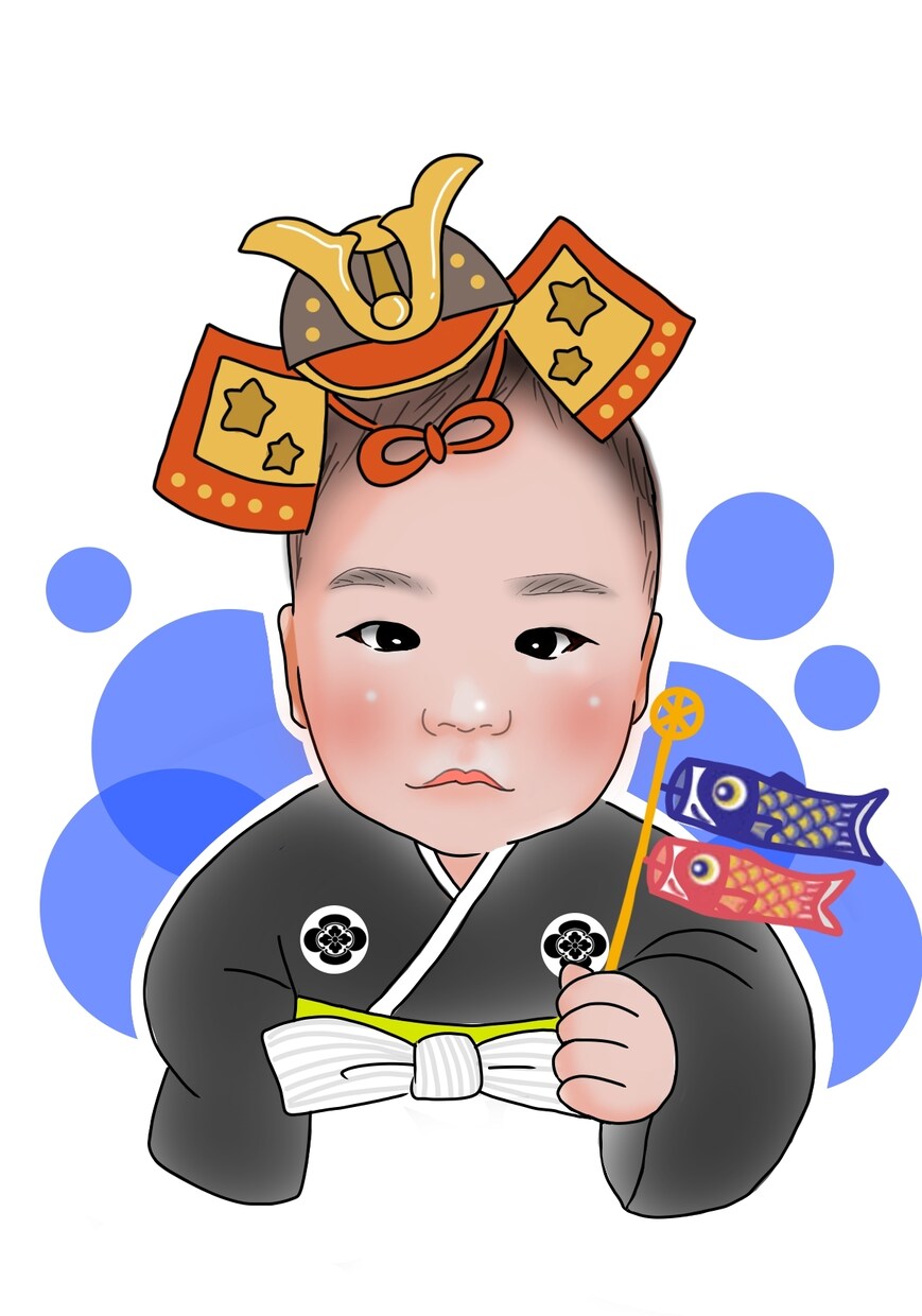 お子さんの可愛い似顔絵お描きします マンスリーやおひな祭り端午の節句の記念に似顔絵いかがでしょう イメージ1