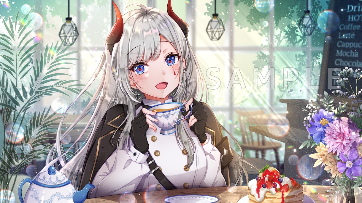 ポジティブ可愛い1枚絵制作します vtuber用立ち絵、一枚絵、アイコンなどなんでもOK！ イメージ2
