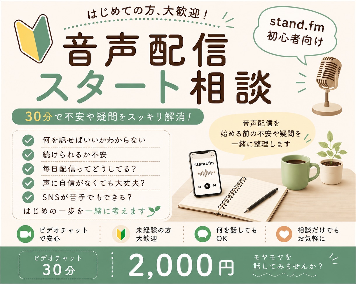 音声配信スタート前の不安や疑問を整理します スタエフ毎日配信500日超の経験からお伝えします イメージ1