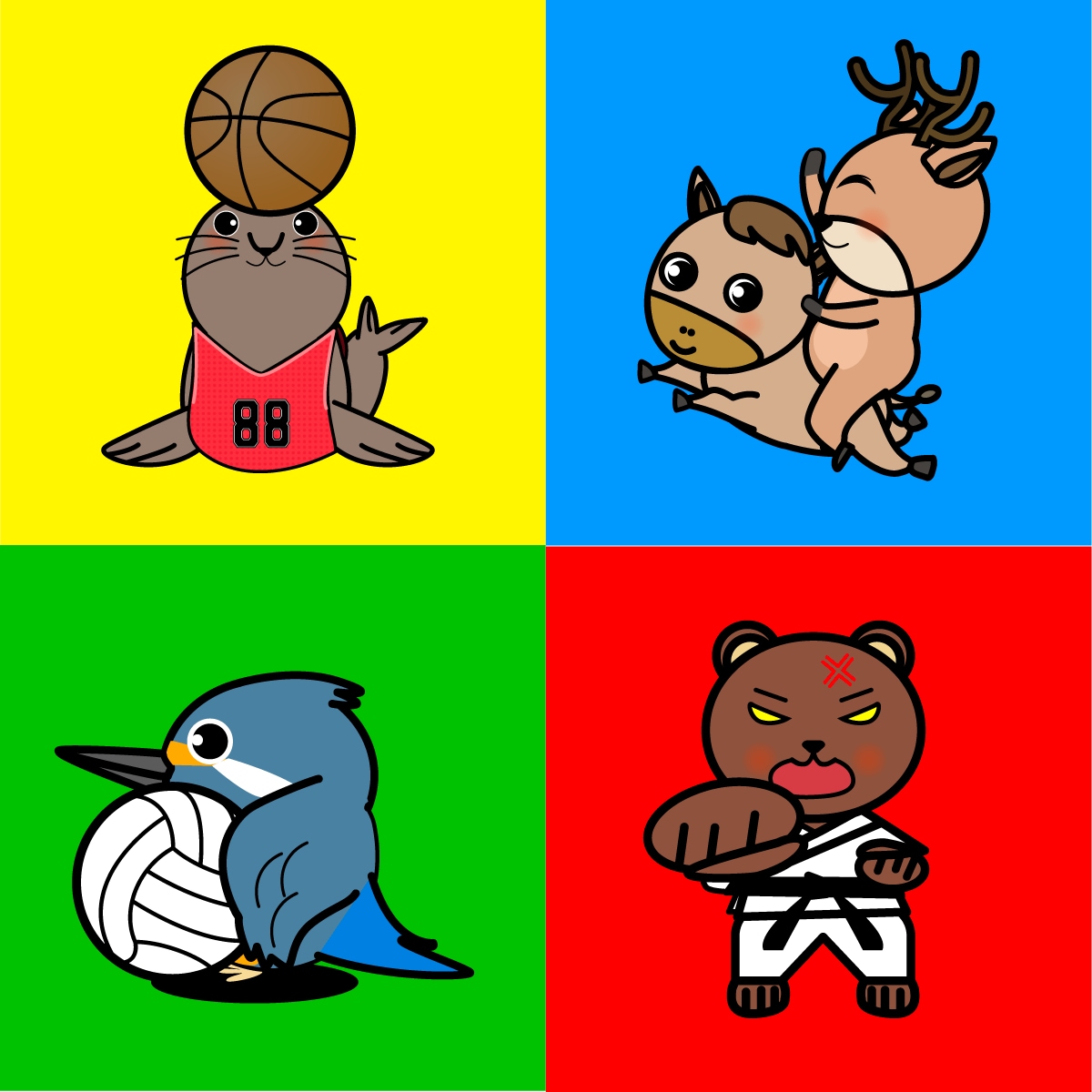 可愛い動物のオリジナルキャラクターイラスト描きます シンプルでくっきりした動物の企業・ブランドキャラはお任せを！ イメージ1