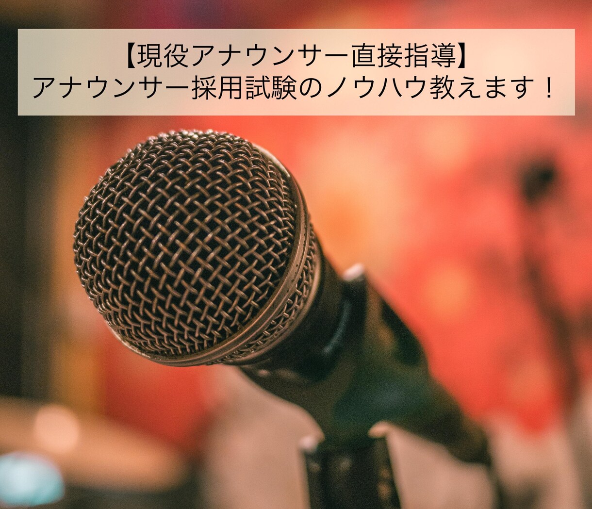 アナウンサー採用試験のES添削します 【現役アナウンサー直接指導】ES通過をお手伝いします！ イメージ1