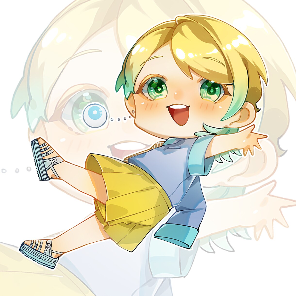 Vtuber・グッズ・配信向けSDイラスト描きます SDヴィネットイラスト対応可！！高速納品！！ イメージ4