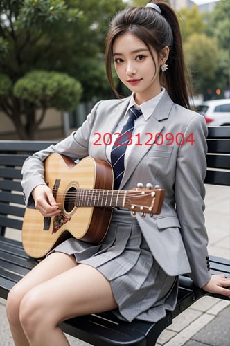 AIで作成したギターを弾く女子高生写真を販売します 実写では撮影、商用利用が難しいギターを弾く女子高生写真販売 イメージ2