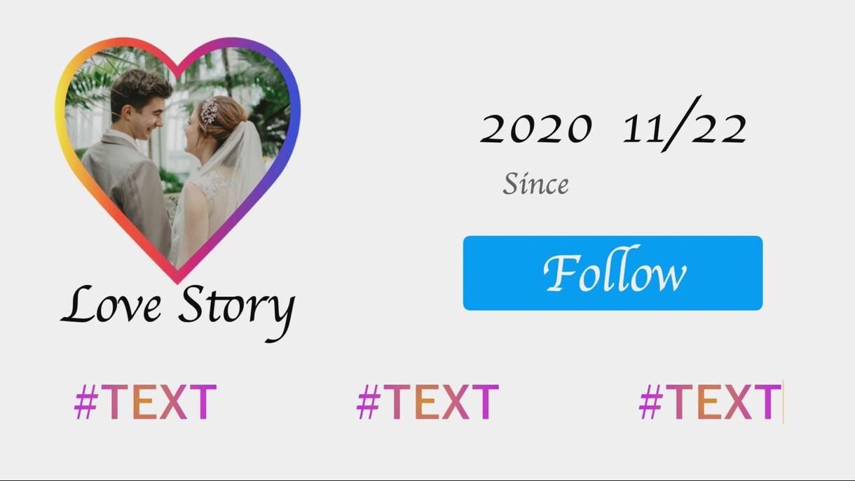 インスタ風♡結婚式プロフィールムービーを製作します おふたりの軌跡を、いまどきのおしゃれな動画でゲストにお届け♡ イメージ7
