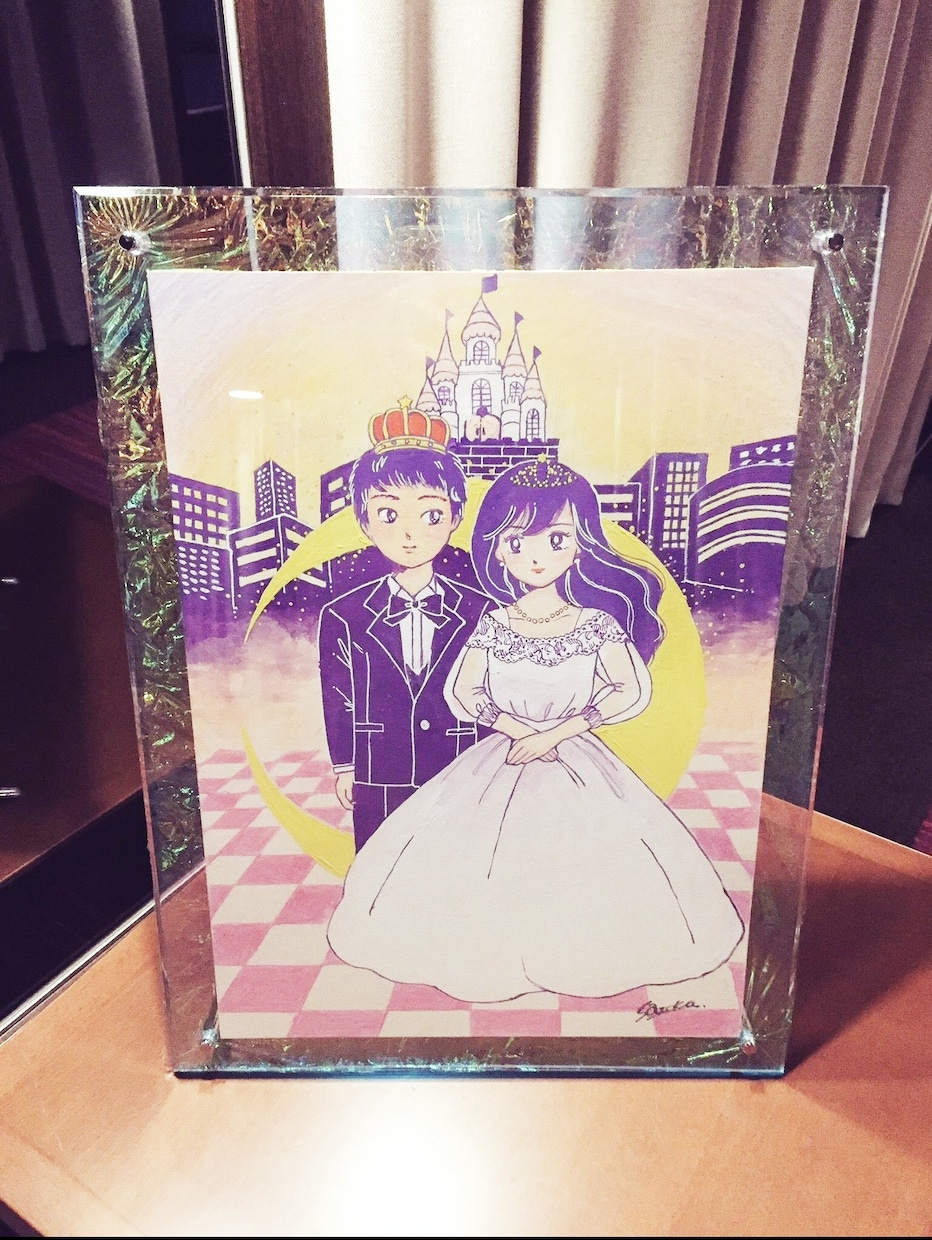 レトロで可愛い少女漫画風ウェルカムボード作成します 少女漫画の主人公のように華やかでハッピーな結婚式を！ イメージ4