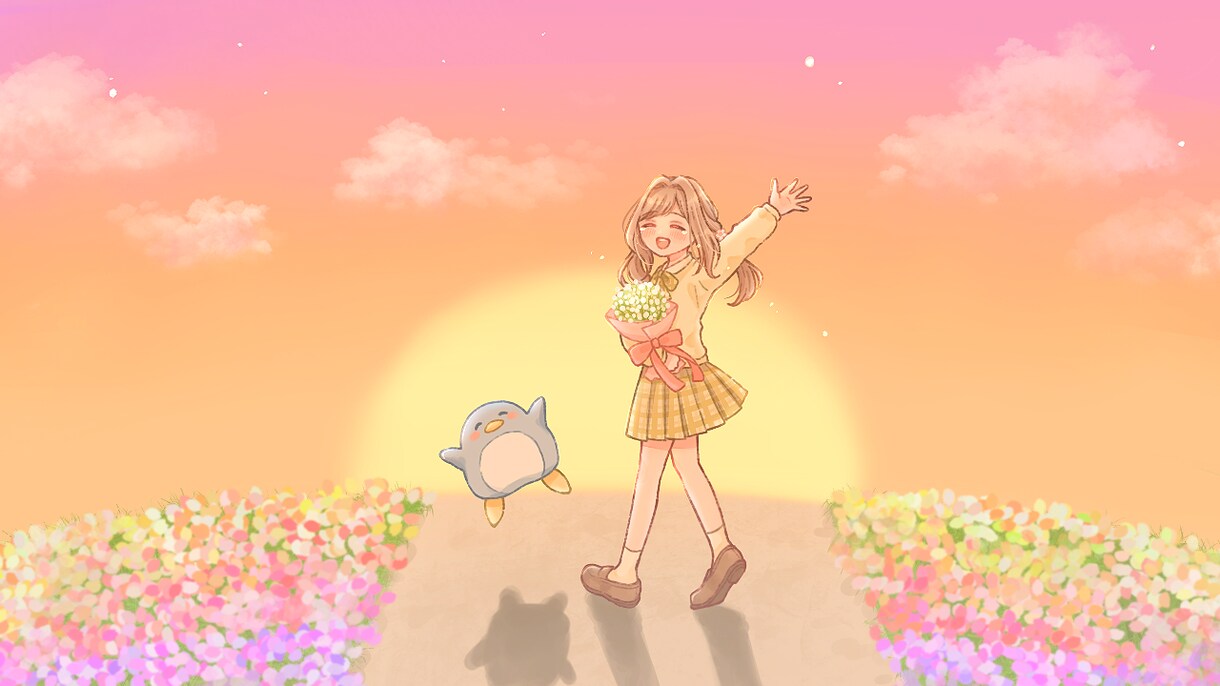 きらきら多幸感溢れるイラストをお届けします 全身でもお顔のアップでも◎可愛く仕上げます！ イメージ7