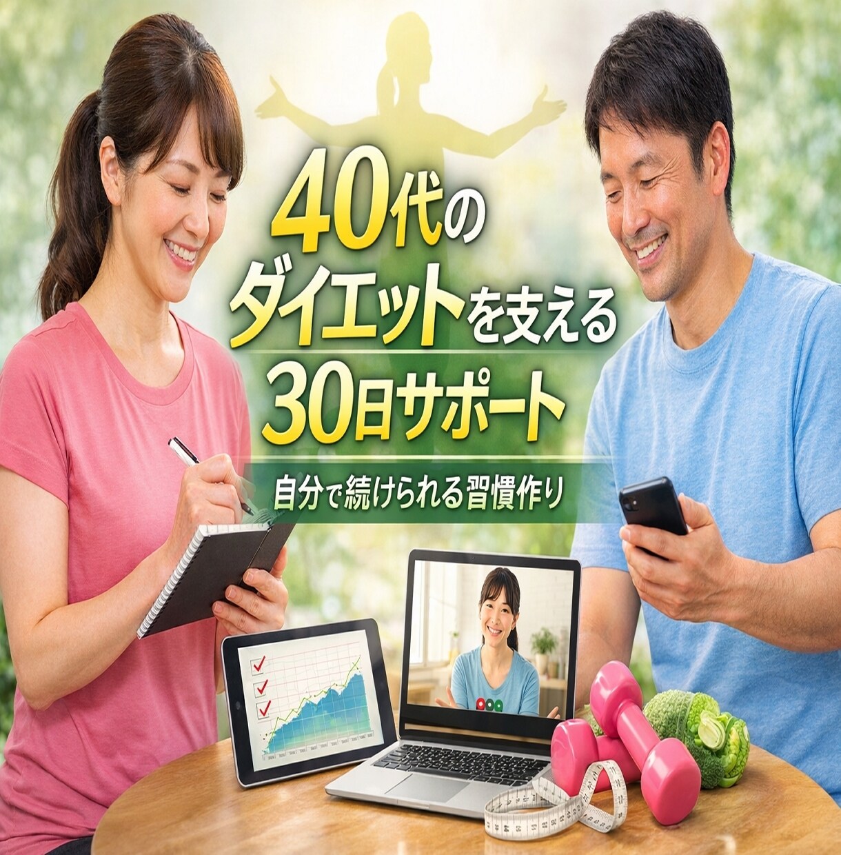 40代でも無理なく続くダイエットサポートします 自己流で失敗を繰り返した方へ｜正しい体型管理を一緒に整えます イメージ1