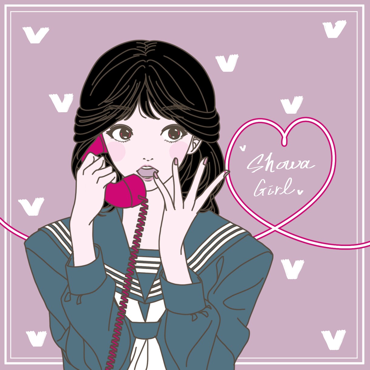 オシャレで品のあるべた塗イラスト作成します ステッカーやポスター、アイコンなど幅広くお使いいただけます イメージ1