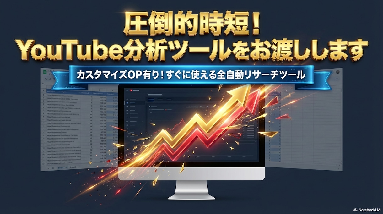 圧倒的時短！YouTube分析ツールをお渡しします カスタマイズOP有り！すぐに使える分析ツールを制作します イメージ1
