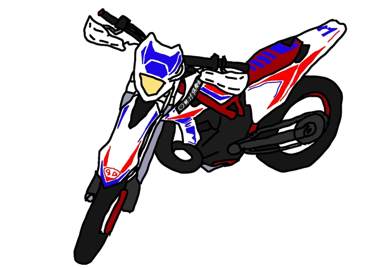 あなたの大切なバイクを手描きイラストにします ヘタウマ？ゴールデンエッグス風？愛されイラスト！ イメージ2