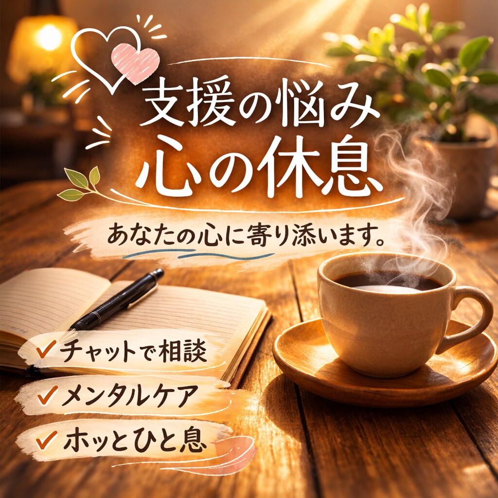 支援の仕事の悩み相談・心を整えます 心理職 × 福祉の専門家が、あなたの心をやさしく整理します。 イメージ1