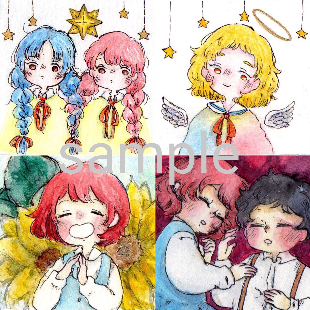 似顔絵OK！アイコンを透明水彩にてお描きします SNSに顔写真は。。という方、可愛いイラストにしたい方に。 イメージ3