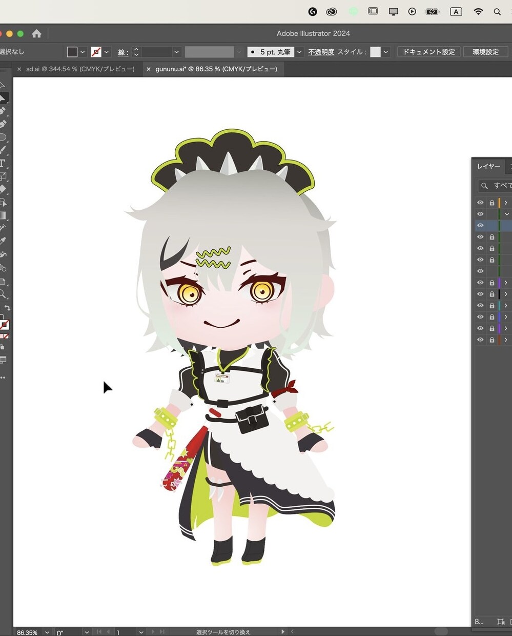 あなたのキャラをミニキャラにします 貴方のキャラクターをIllustratorで可愛く描きます！ イメージ1