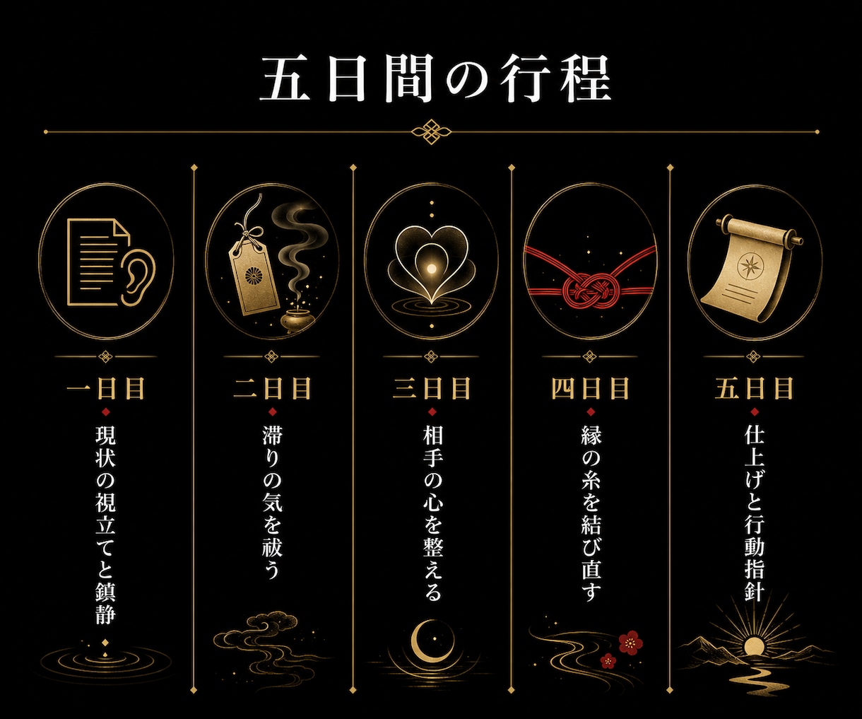 強力縁結び【良縁を結ぶ陰陽の儀】5日間ご祈祷します 復縁・音信不通・成就しない恋を五日間で結び直す イメージ3