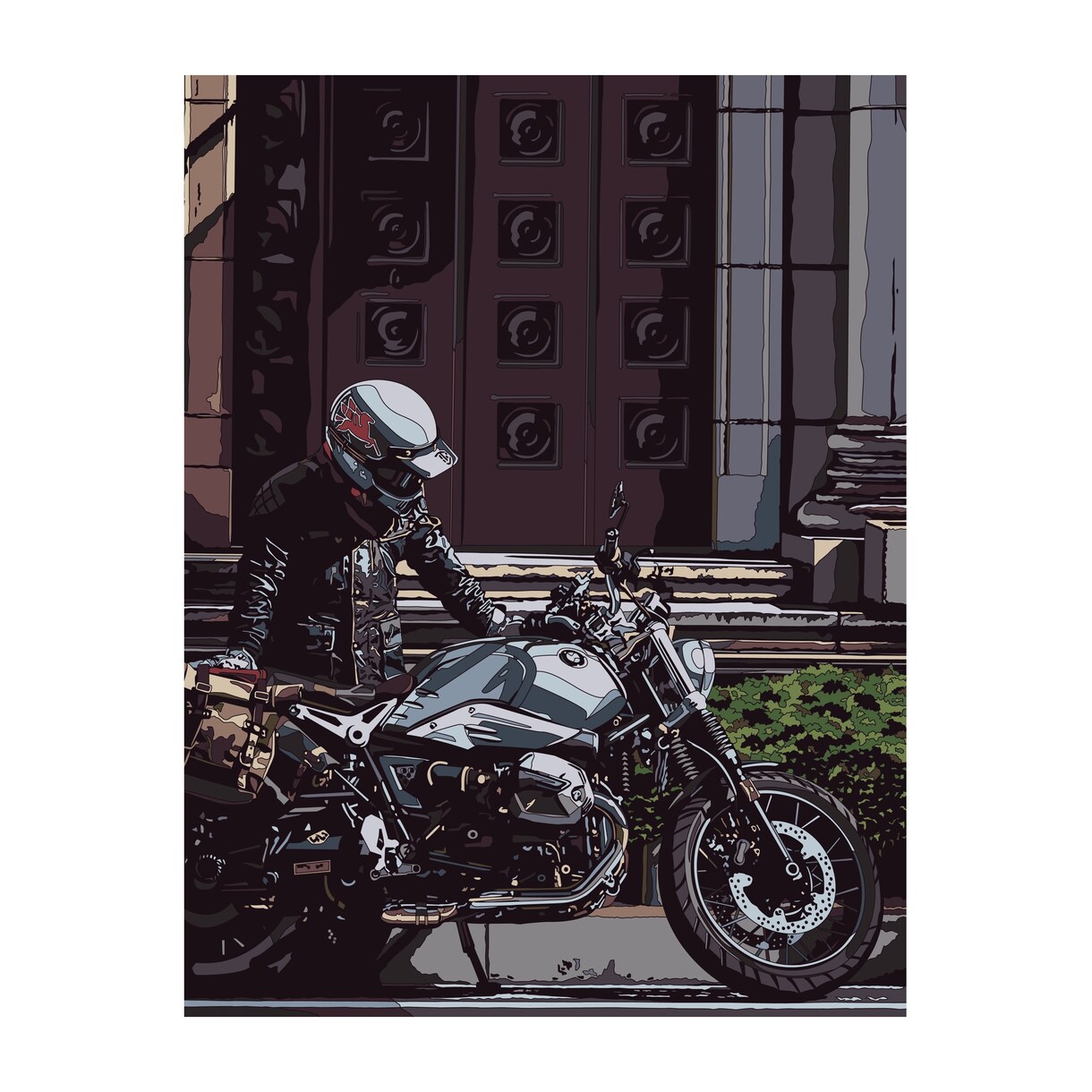 あなたの愛車バイク、思い出の風景をイラストにします 思い出を絵にして飾ってみませんか。額装サービスも承ります。 イメージ4