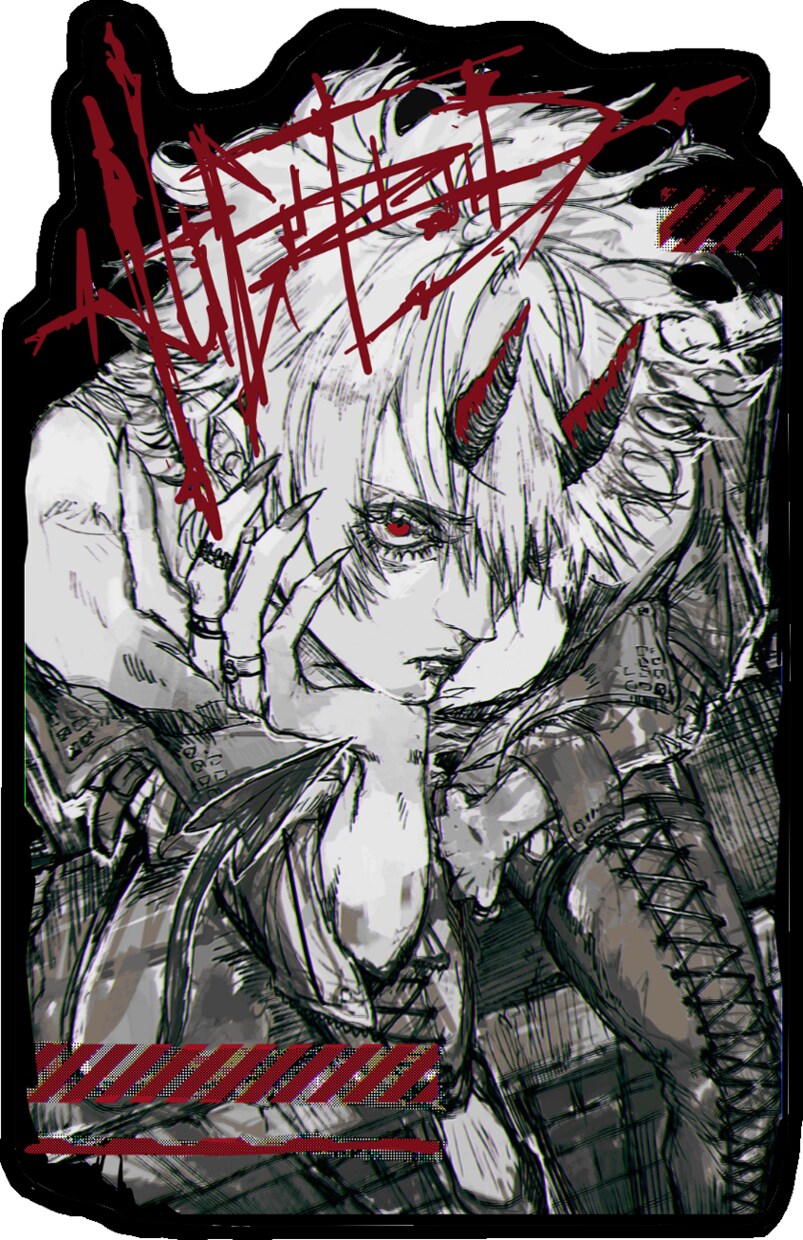 配信やグッズ等かっこ美しいラインアート描きます かっこいいけど美しい耽美イラストが得意です！ イメージ2