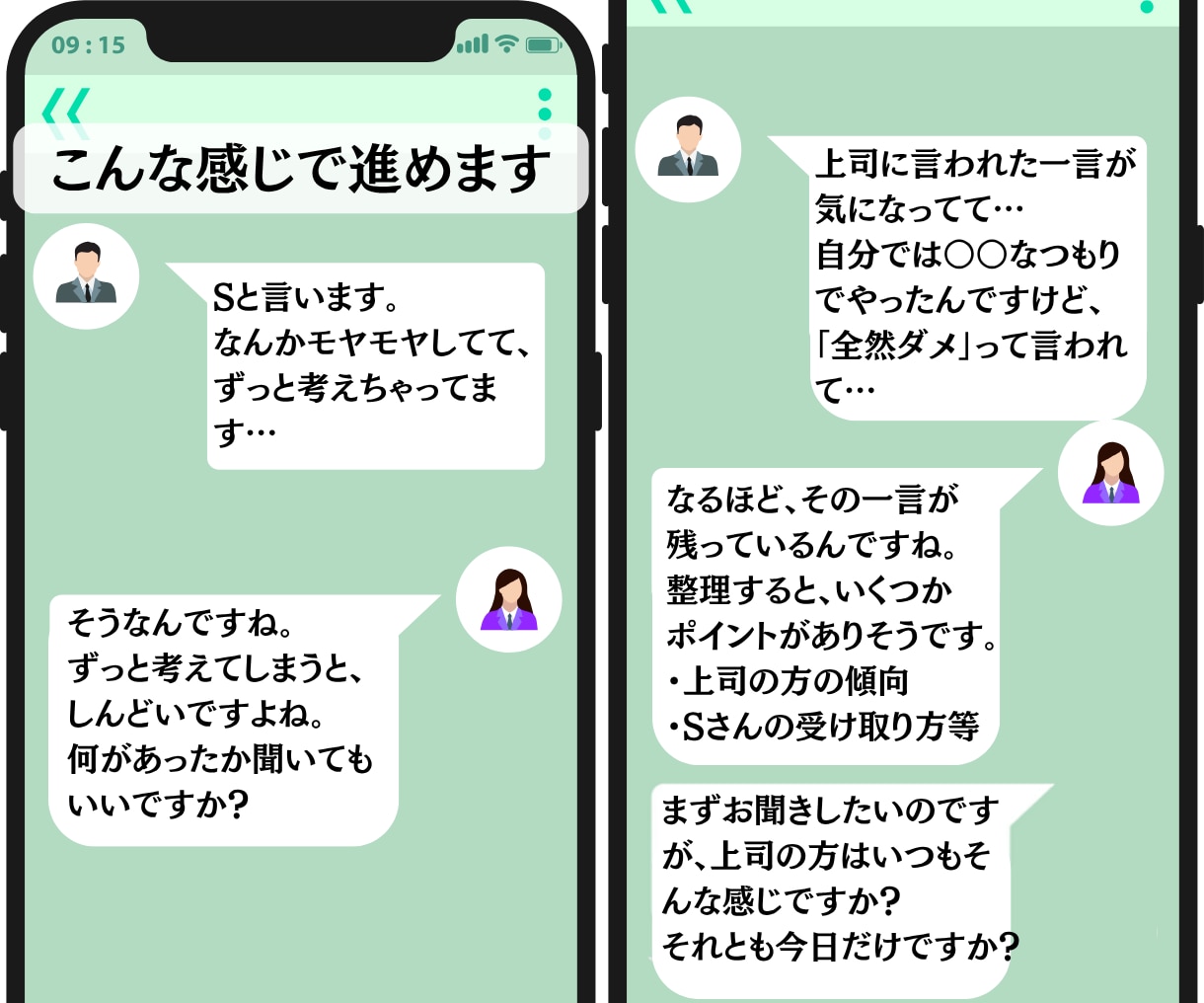 私が悪いの？が止まらない方へ｜職場の悩み整理します 我慢・気疲れ・言えない本音を整理し、「心の余白」を作ります イメージ3