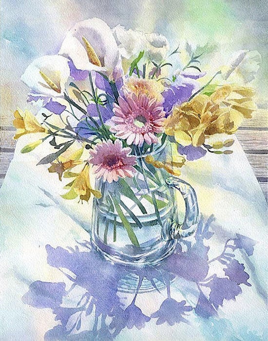 透明水彩で本格的な風景や花・静物を描きます 思い出の風景やお気に入りの花、商用利用もOKです イメージ8